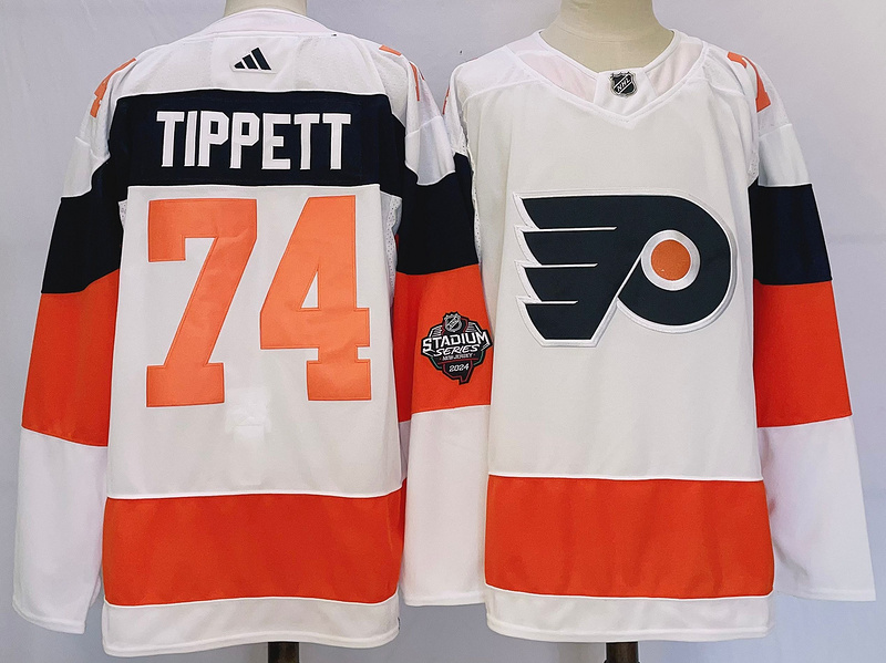 Men's Philadelphia Flyers Owen Tippett #74 White Jersey Men's Philadelphia Flyers Owen Tippett #74 White Jersey
